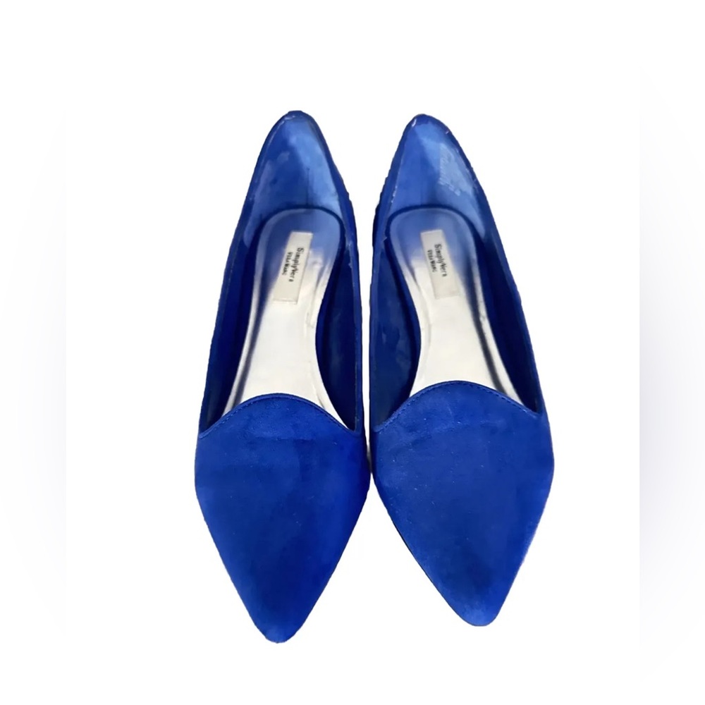 Vera Wang Simply Vera - Sz 9 Suede Cobalt Blue Herls